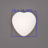 Gebroken Witte Hartvormige Knoop 14x14mm Knopen KNP00004